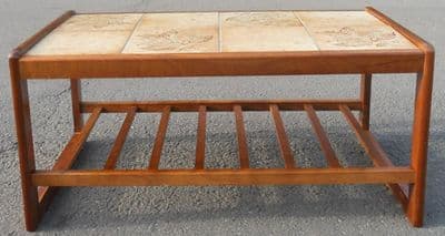 Tile Top Retro Long Coffee Table