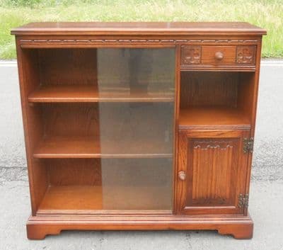 Tudor Oak Small Bookcase by Old Charm