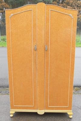 Two Door Maple Wood Elegant Wardrobe