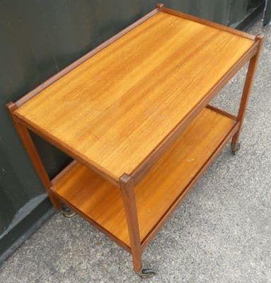 Two Tier Teak Tea Trolley