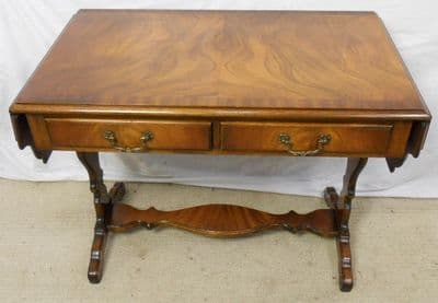 Walnut Dropleaf Sofa Coffee Table by Reprodux - SOLD