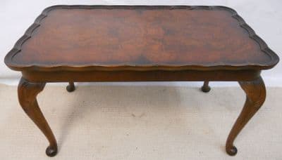 Walnut Oblong Coffee Table in Queen Anne Style