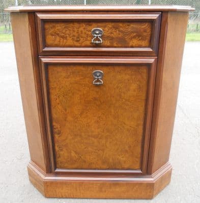 Walnut Standing Low Corner Cupboard