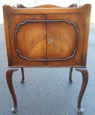 Walnut Tray Top Side Cabinet