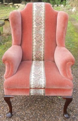 Wingback Upholstered Fireside Armchair