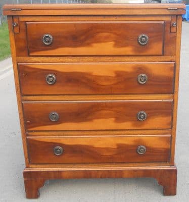 Yew Batchelor Chest of Drawers by Burton Reproductions