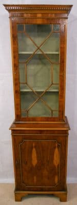 Yew Bookcase Cabinet of Small Proportions