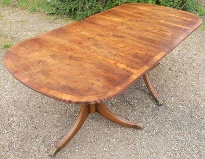 Yew Extending Dining Table to Seat Eight by Rackstraw