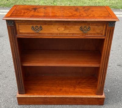 Yew Low Standing Open Bookcase
