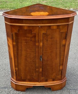 Yew Standing Low Corner Cupboard