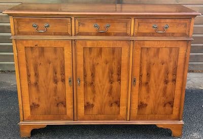Yew Three Door Sideboard