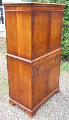 Yew Wood Tallboy Cupboard
