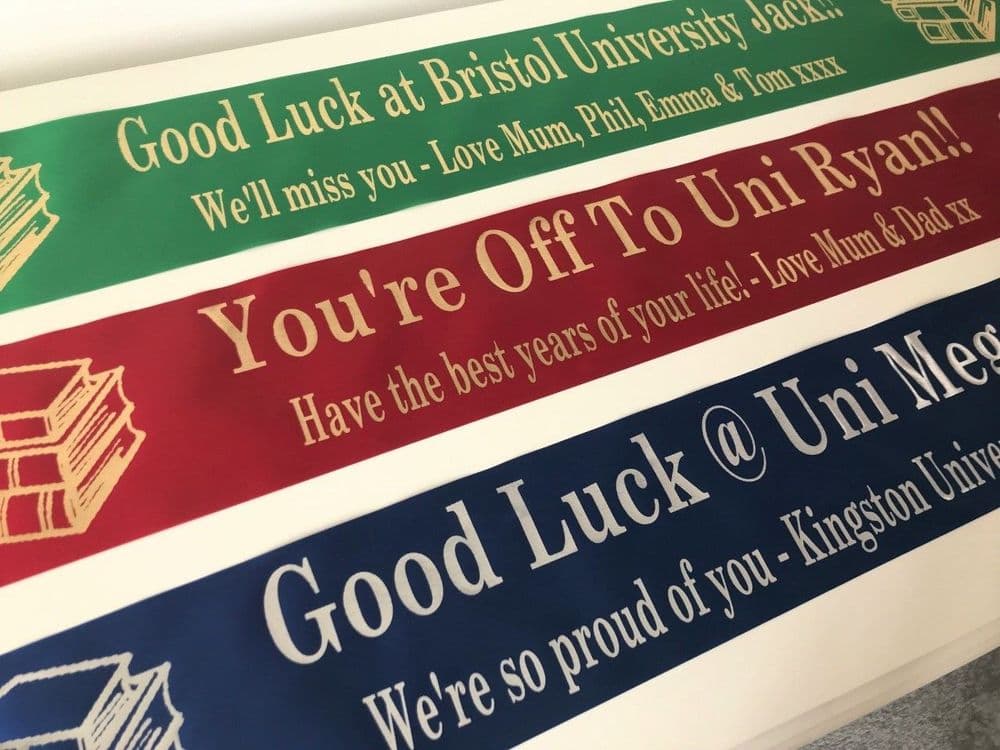 Good Luck At University Banner - Personalised