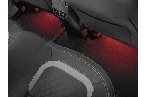 Kia Optima (2016-2018) LED Footwell Illumination, Red, Second Row