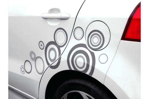 Kia Rio (2015-2016) Body decals, grey bubbles