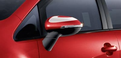 Kia Rio (2015-2016) Sporty mirror decals (White)