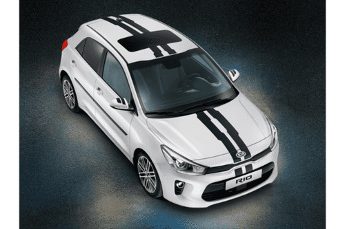 Kia Rio (2017-2020) Sporty Mirror Decals (Black)