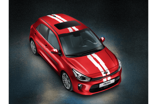 Kia Rio (2017-2020) Sporty Mirror Decals (White)