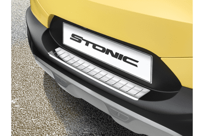 Kia Stonic Rear Bumper Protector (Stainless Steel High Gloss Chrome Finish)