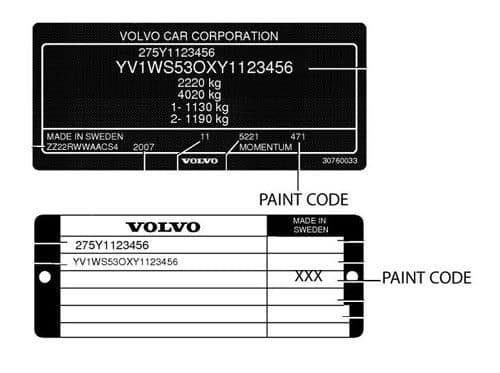 Genuine Volvo Touch Up Paint Stick Touch-Up Pen 2x 9ml Base & Varnish ...