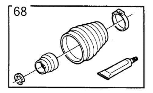 Volvo 400 Series 1989-1997 - CV Boot Kit Left Hand Gear Box Side
