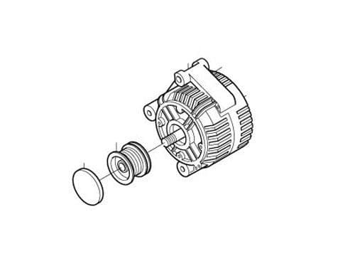 Volvo Alternator Freewheel Pulley