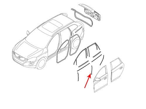 Volvo Left Hand Rear Door Seal 30762361