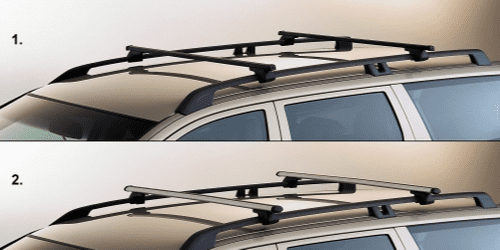 Volvo Load Carrier/Roof Bars Square Profile For Rails V70/XC70 00-07