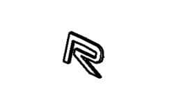 Volvo R Badge Rear Emblems