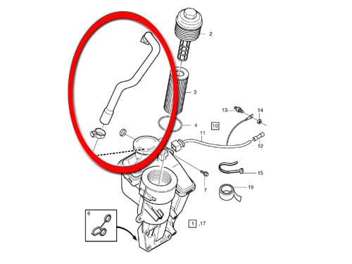 Volvo S40 2005 - Oil Filter Housing Hose