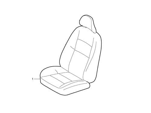 Volvo V50 2005 - Drivers Side Seat Base Upholstery