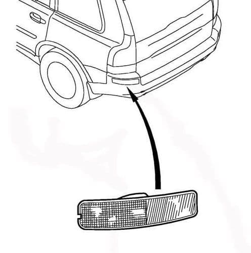 Volvo XC90 2007 - 2014 - Rear Bumper Fog Lamp L/S RHD Vehicles