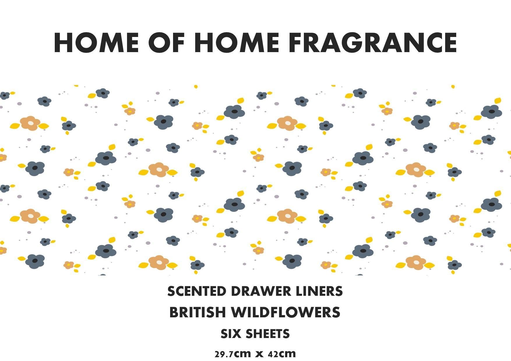 Home of Home Fragrance Scented Drawer Liners British Wildfrlowers