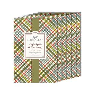 Pack of 6 Large Scented Sachet Apple Spice and Cinnamon