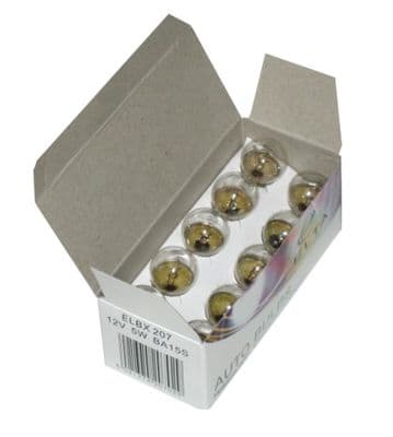 10pc Auto Bulbs 12v 5w Ba15s