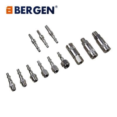 Bergen Tools 12pc Air Line Hose Fittings - Quick coupling Set