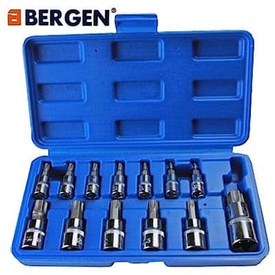 Bergen Tools 13pc Tamper Proof Star Bit Socket Set