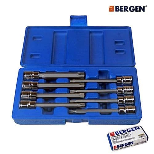 Bergen Tools 8pc 3/8'' DR Long Reach Torx Socket Set Tools & Leisure