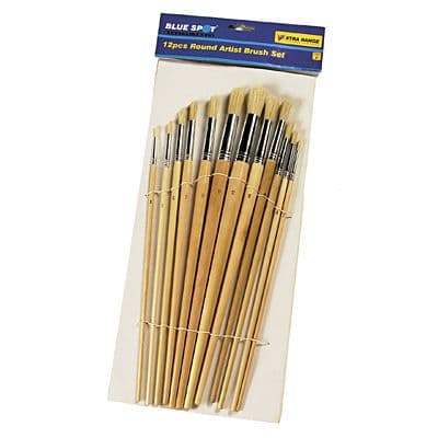 Blue Spot 12pce Round Artist Brush Set