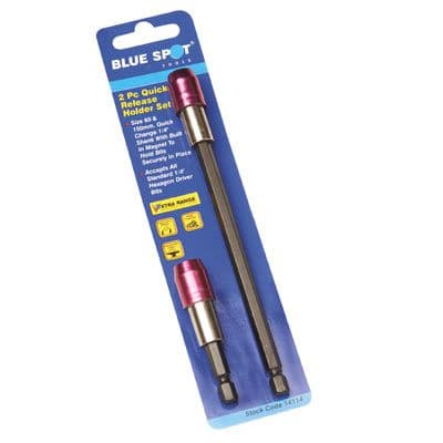 Blue Spot 2pc Quick Release Bit Holder Adapter Set | Tools & Leisure