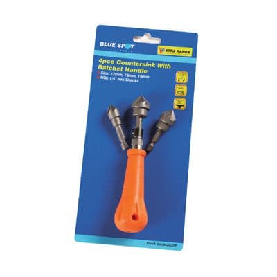 Blue Spot 3pc Countersink Bits With Handle