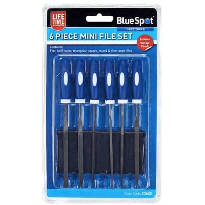Blue Spot 6pc 150mm Mini File Set With Pouch