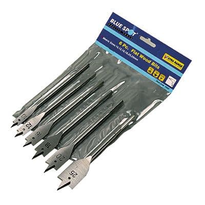 Blue Spot 6pc Flat Wood Bits