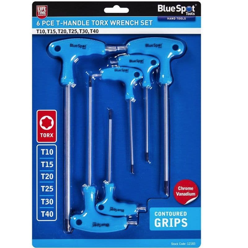 Blue Spot 6pce T Handle Torx Screwdriver Set Tools & Leisure