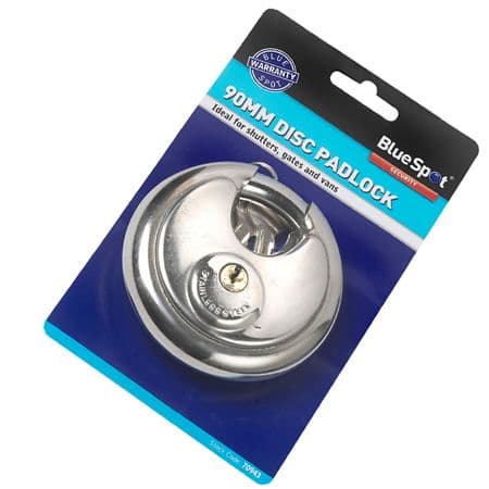 Blue Spot Tools 90mm Disc Padlock - 70943 | Tools & Leisure