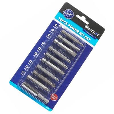Blue Spot Tools 10pc 50mm Power Screwdriver Bit Set