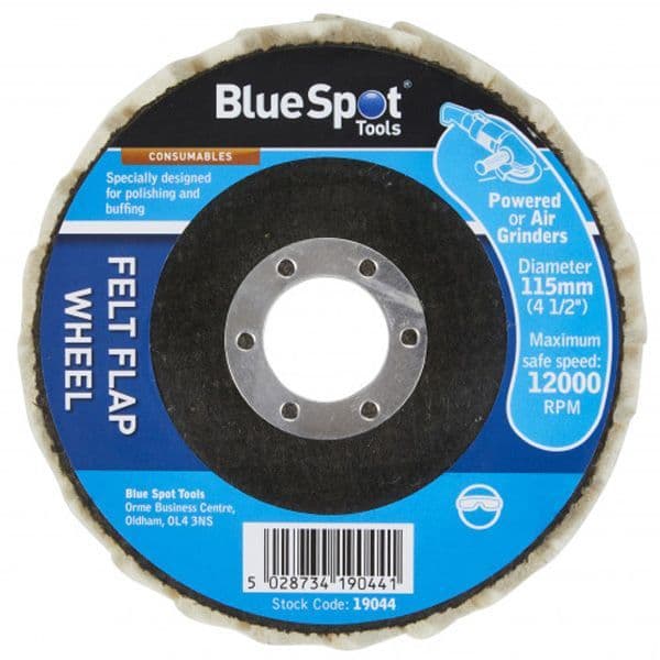 Blue Spot Tools 115mm (4.5") Felt Flap Wheel Tools & Leisure