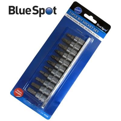 Blue Spot Tools 11pc Bit Socket Set 1/4'' Drive