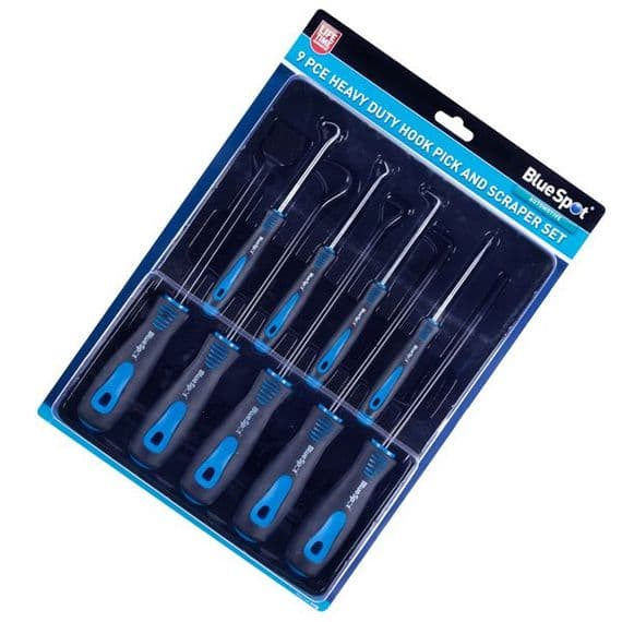 Blue Spot Tools 9pc Heavy Duty Pick and Hook Set - Scraper Set | Tools & Leisure