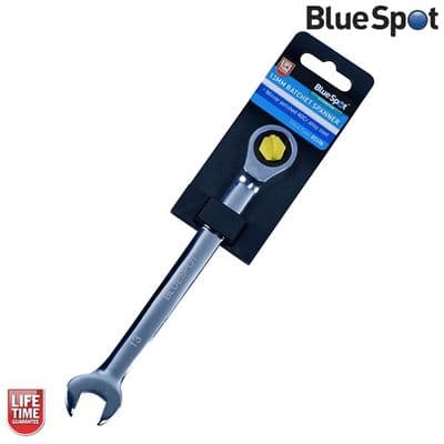Blue Spot Tools Ratchet Spanner, 10mm or 13mm Metric Combination, Fixed Head